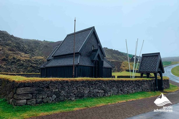 Black Church in Vestmannaeyjar Island