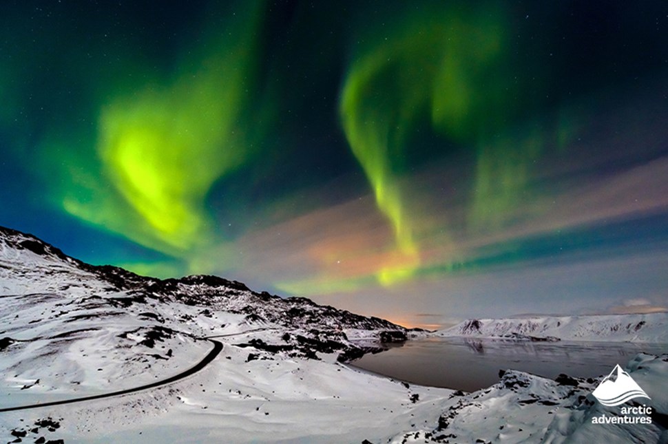 Northern Lights in Iceland during Winter Time