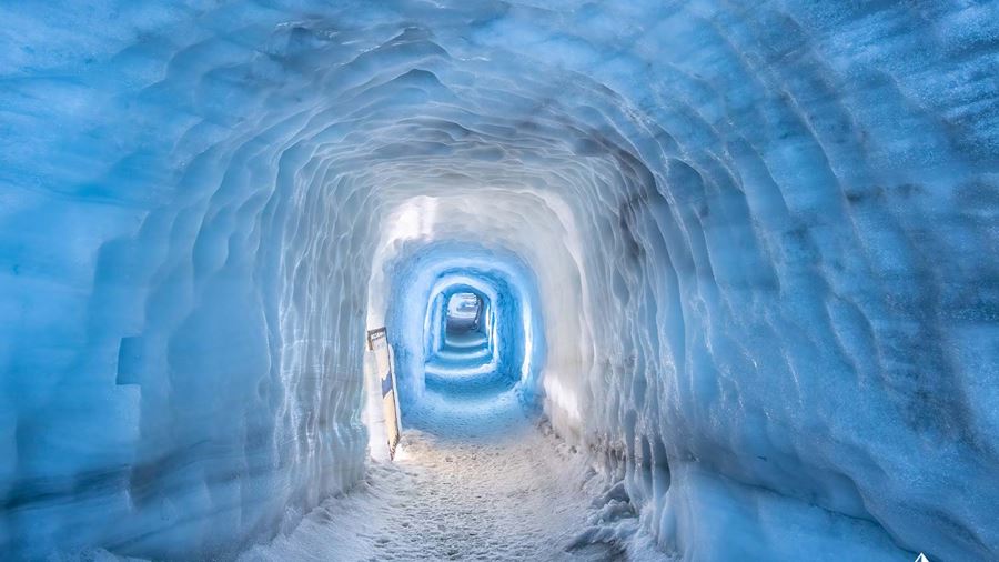 Man-made Cave in Glacier