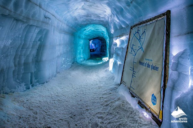 Man-made Ice Tunnel in Glacier