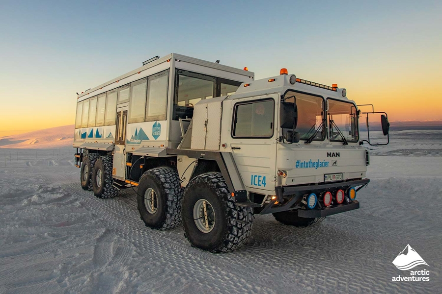 Monster Truck on Glacier in Iceland