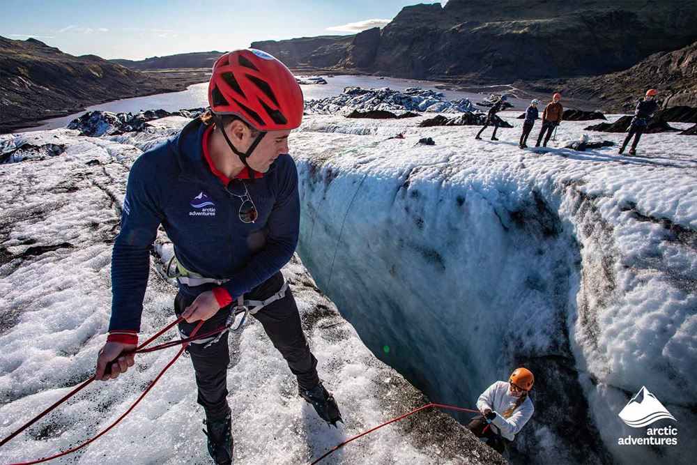 Guided Ice Climbing on Glacier