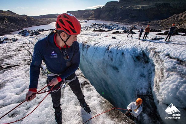 Guided Ice Climbing on Glacier in Iceland