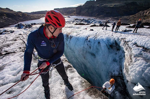 Guided Ice Climbing on Glacier in Iceland