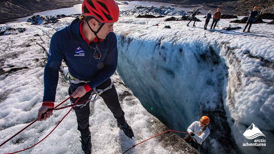 Guided Ice Climbing on Glacier