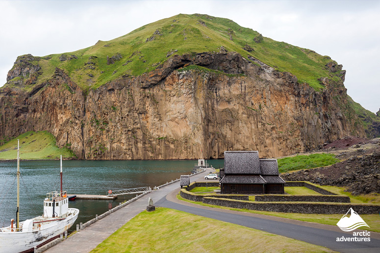 Heimaklettur Mountain On Heimaey Island