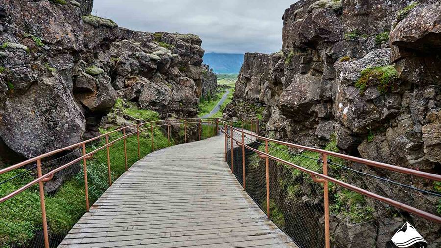 Walking Path Between Tectonic Plates