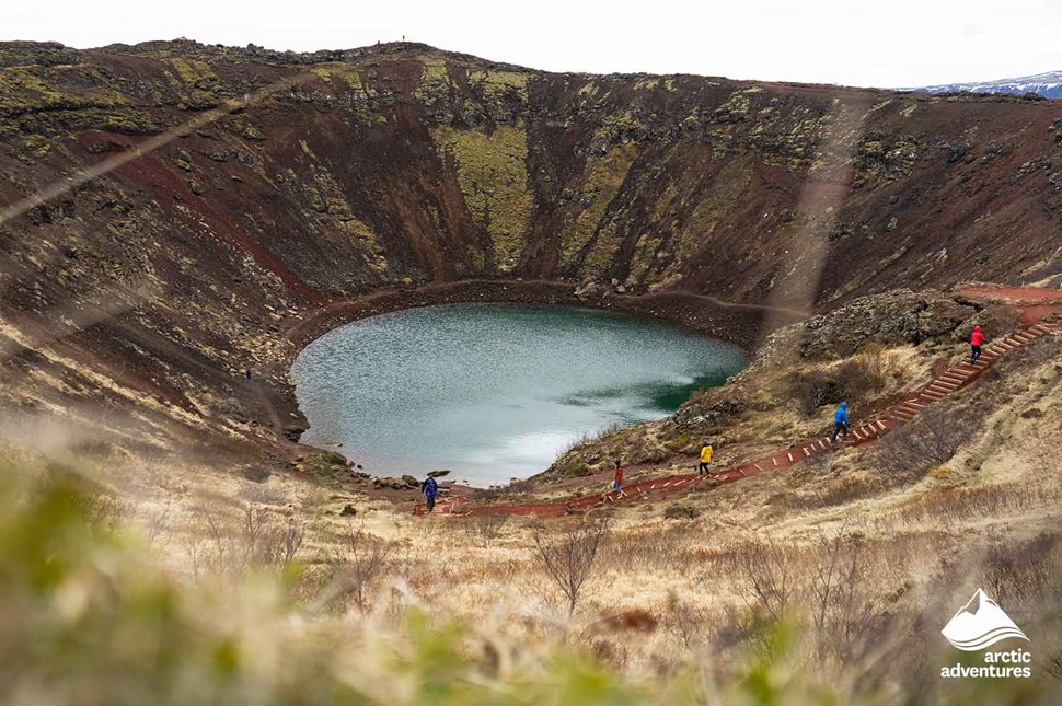 Volcanic Crater Lake in Iceland