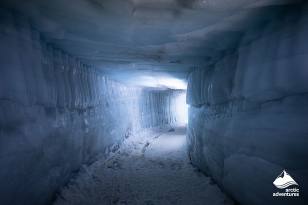 Ice Tunnel in Icelandic Glacier
