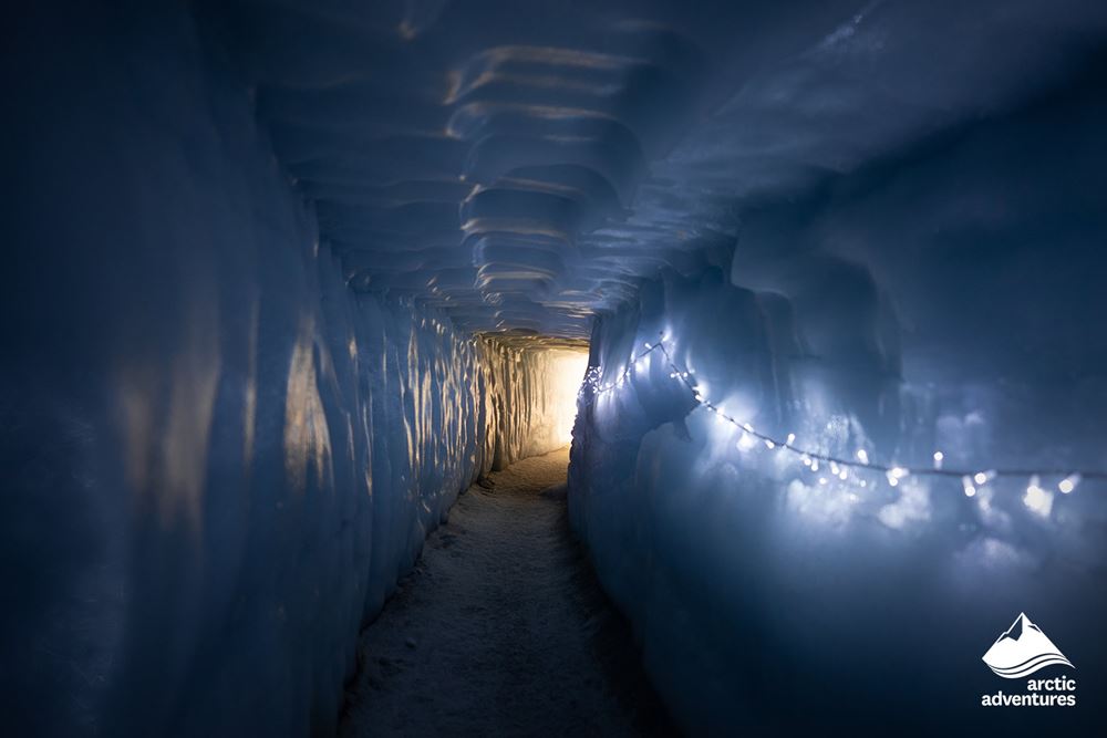 Ice Tunnel with Lights