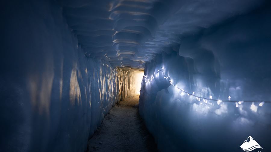 Ice Tunnel with Lights