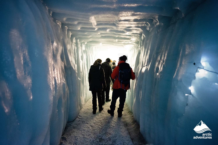 Tourists in Ice Tunnel