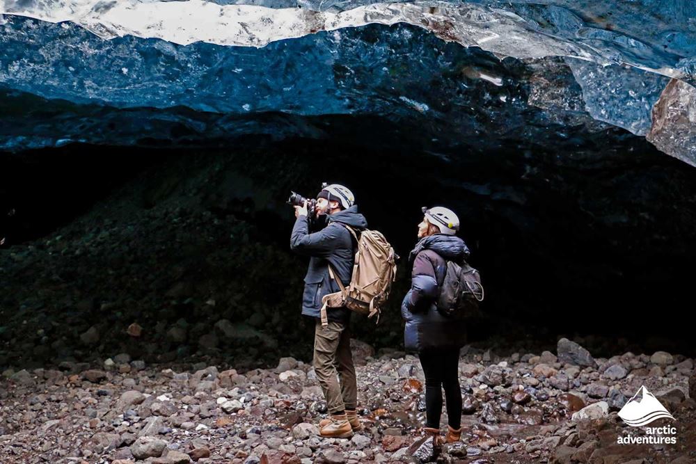 Couple Photographs Ice Cave