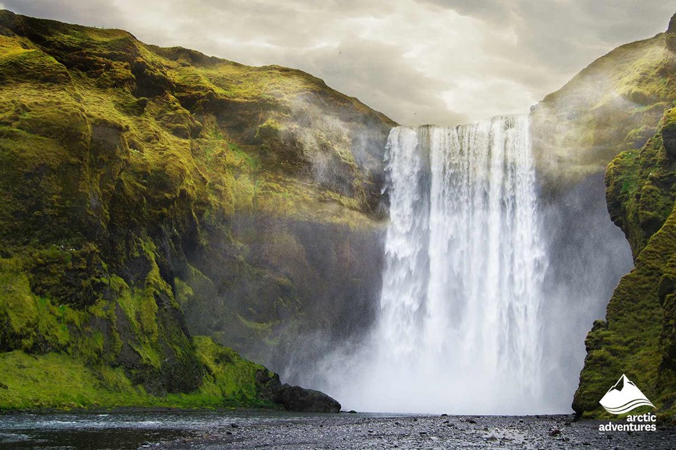Gigantic Skogafoss Waterfall in Iceland