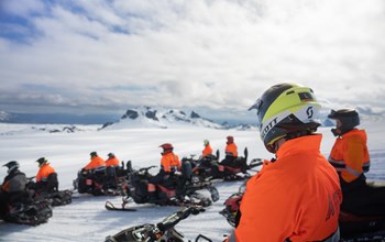 Glacier snowmobiling from Skjól or Reykjavik