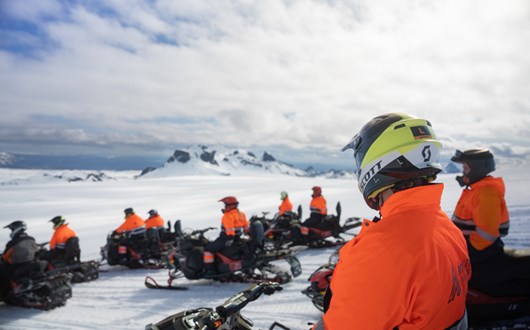 Glacier snowmobiling from Skjól or Reykjavik