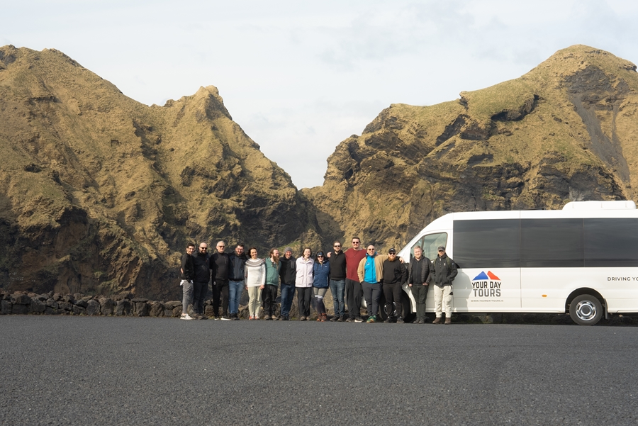 Group Enjoying Vestmannaeyjar On A Tour