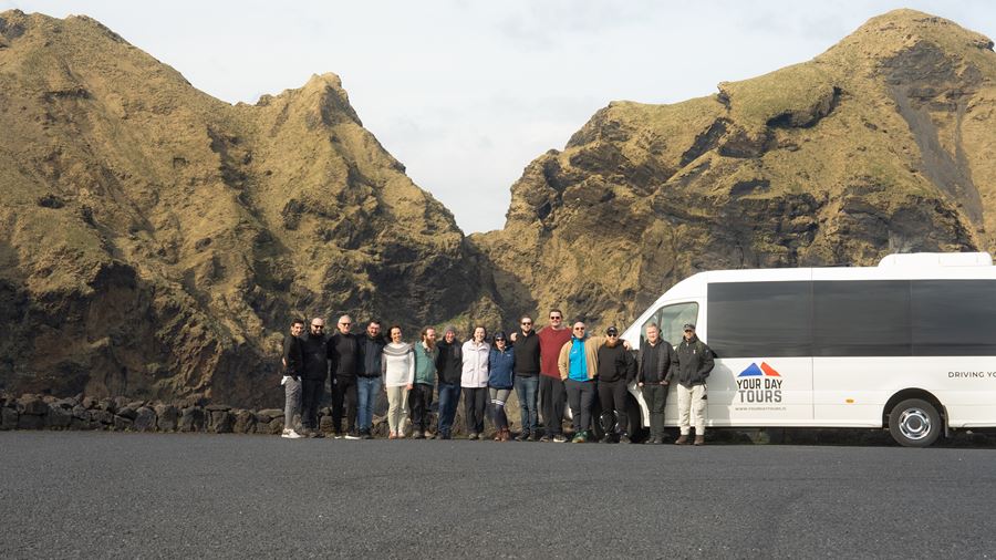 Group Enjoying Vestmannaeyjar On A Tour
