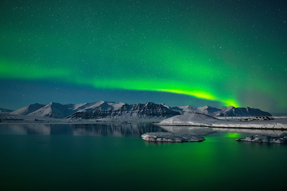 Northern Lights Above Icelandic Fjords