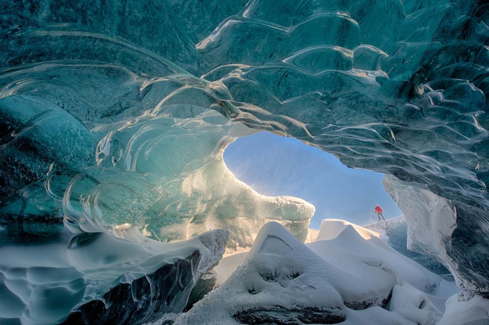 The Ice Caves of Vatnajökull Glacier Skaftafell in Iceland