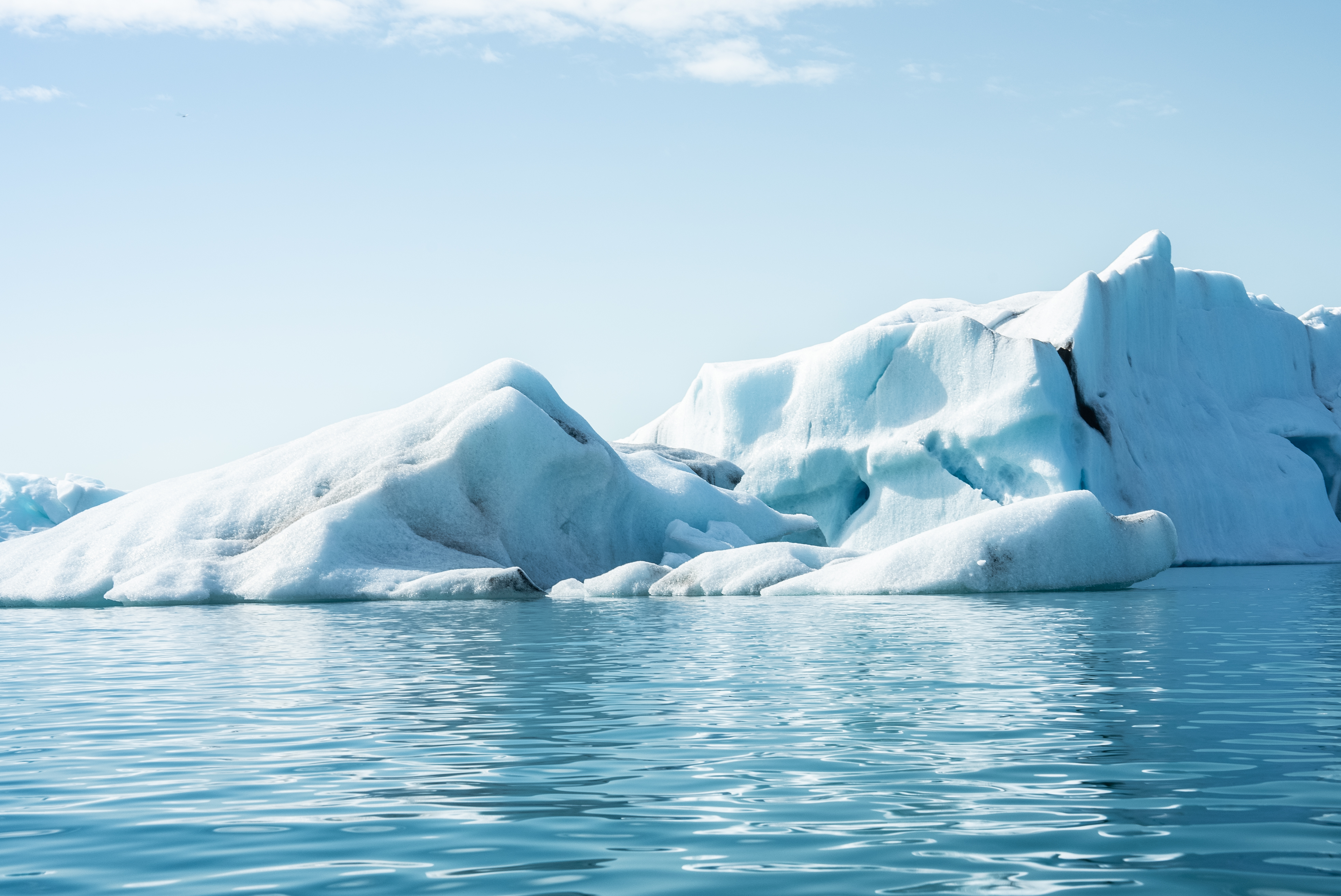 Glacial Lagoon Full of Icebergs in Iceland