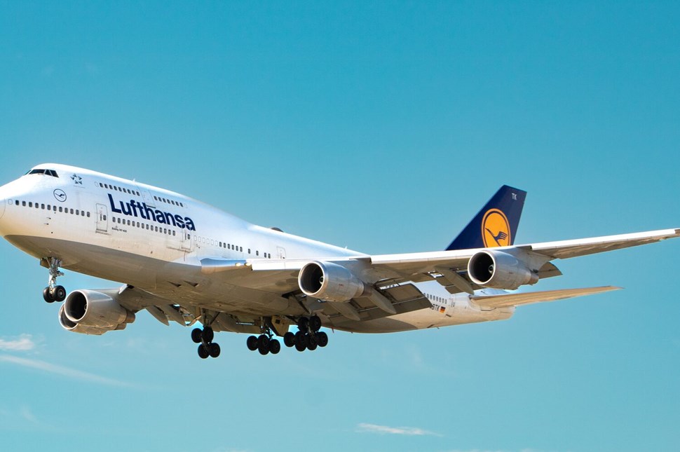 Lufthansa Airlines Plane Flying During The Day