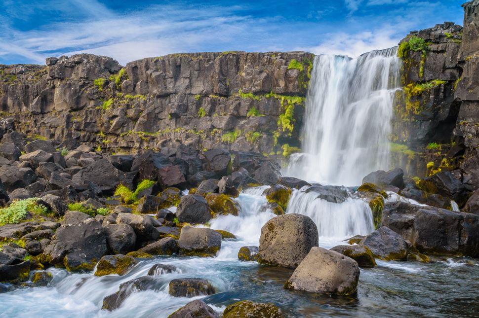 Oxararfoss Waterfall in Thingvellir Oxararfoss Waterfall in Thingvellir National Park