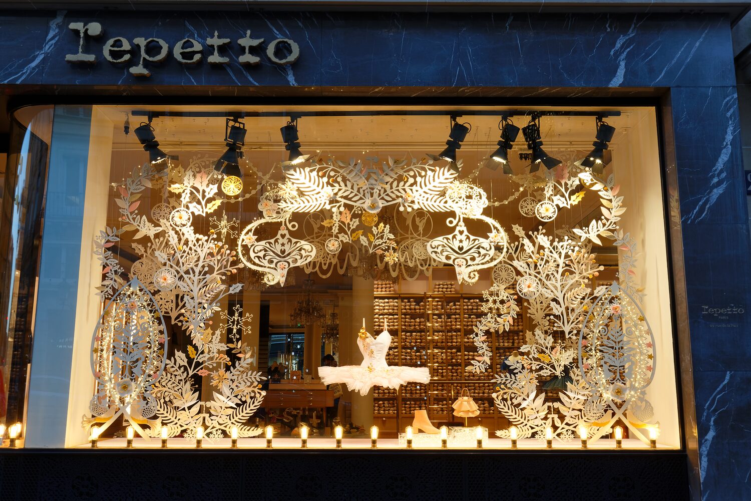 Carved wooden items on display at artisan shop