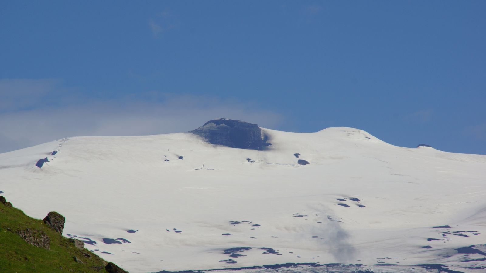 Eyjafjallajökull covered by a glacier.