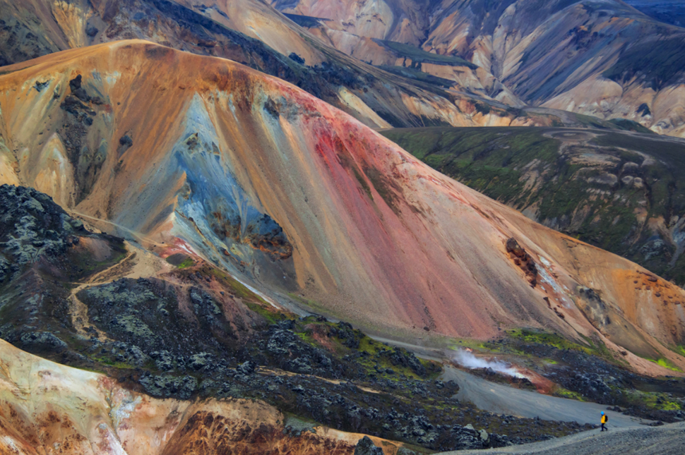 The colorful, rhyolite-rich mountains of Landmannalaugar in the Icelandic Highlands