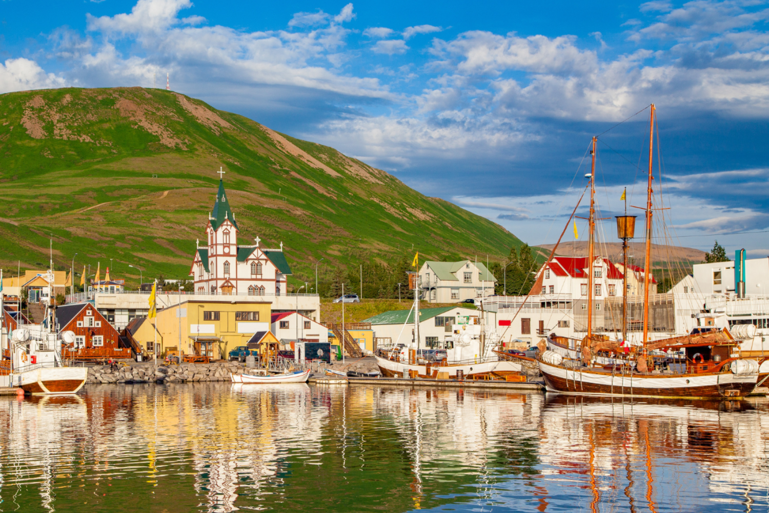The harbor at Húsavík, Iceland