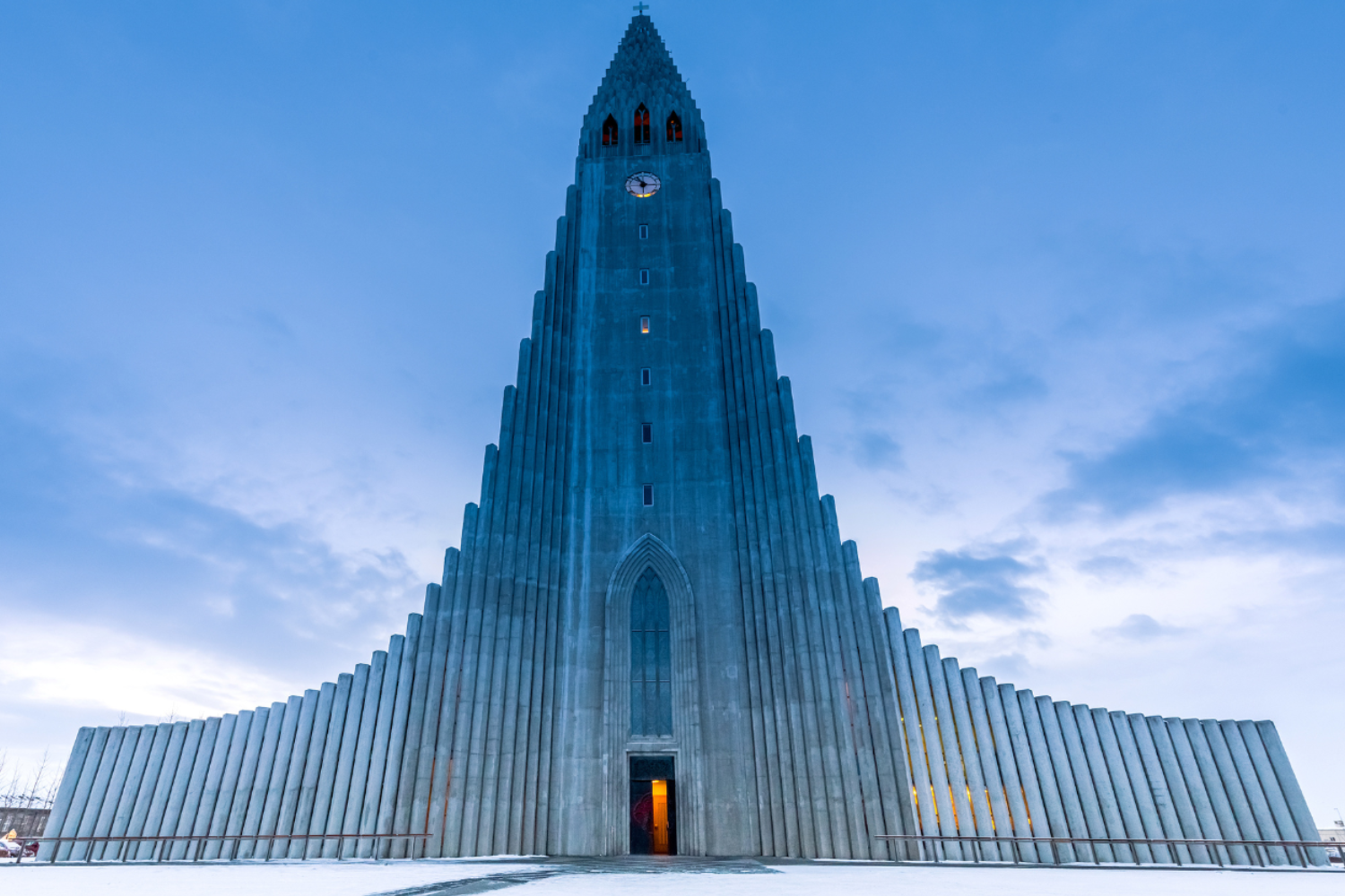 The famous Hallgrímskirkja church in Reykjavík, Iceland