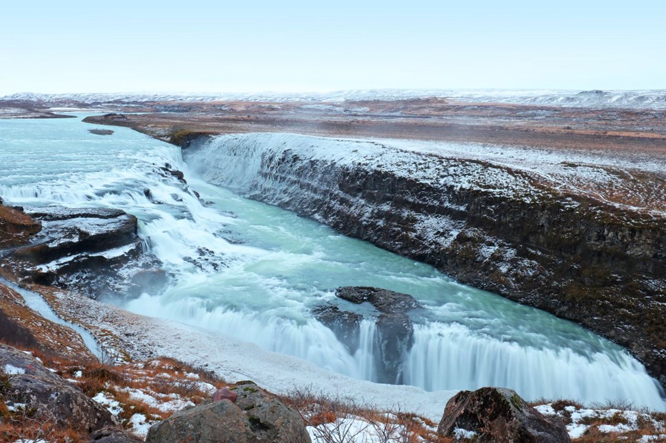 Gullfoss Waterfall in Winter, Golden Circle Iceland