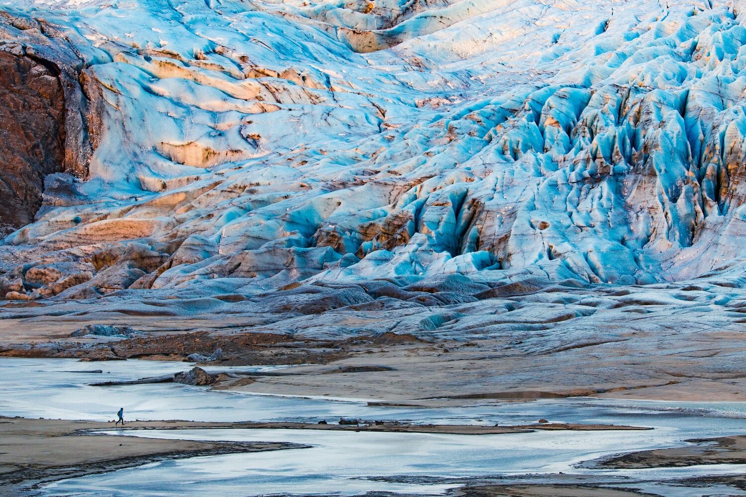 Solheimajokull glacier in daylight