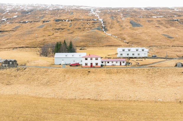 Wilderness Center in Iceland from above