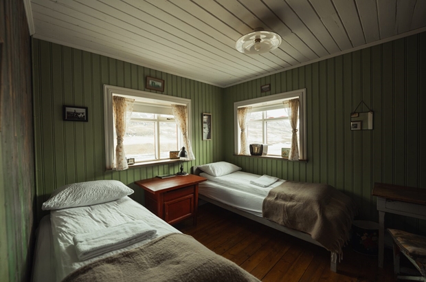 Farmhouse room with two single beds