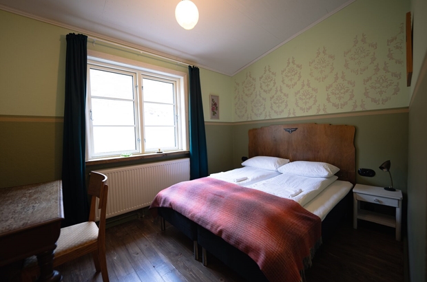 Farmhouse hotel bedroom with double bed