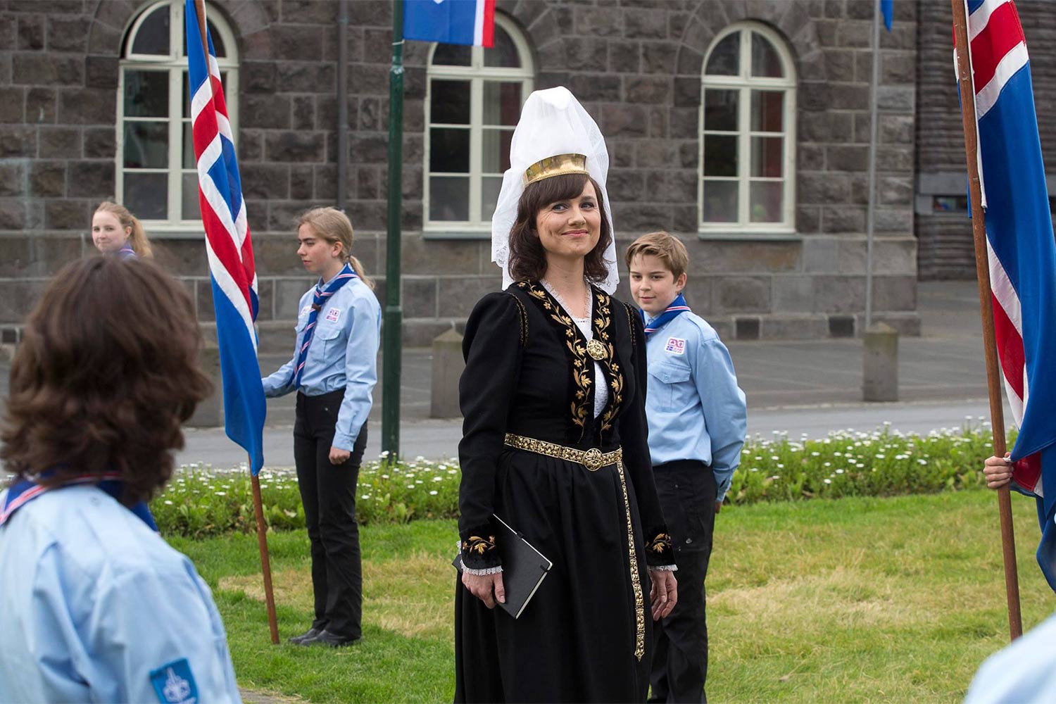 Woman in traditional national costume 