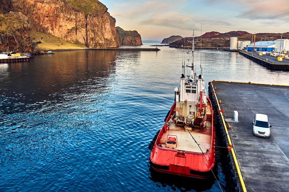 Red boat Westman Island