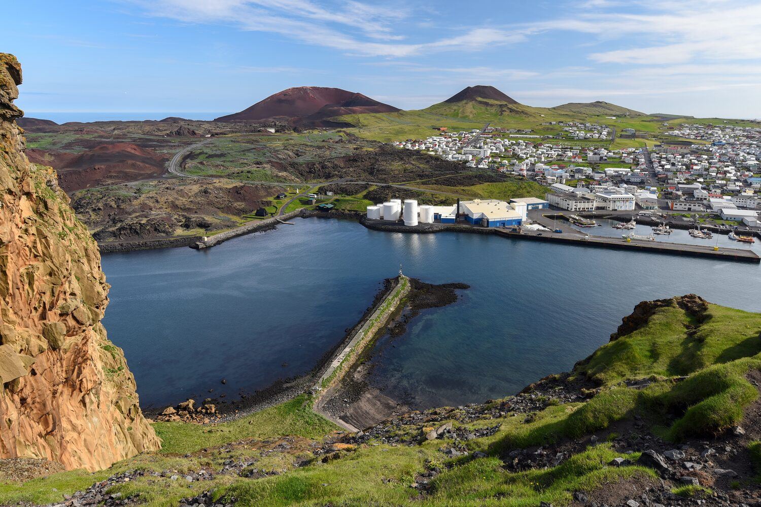 Heimaey Harbor in Iceland