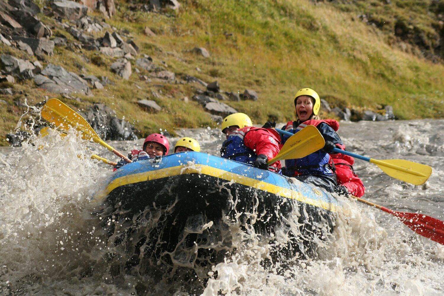 Small group tour rafting in North Iceland.