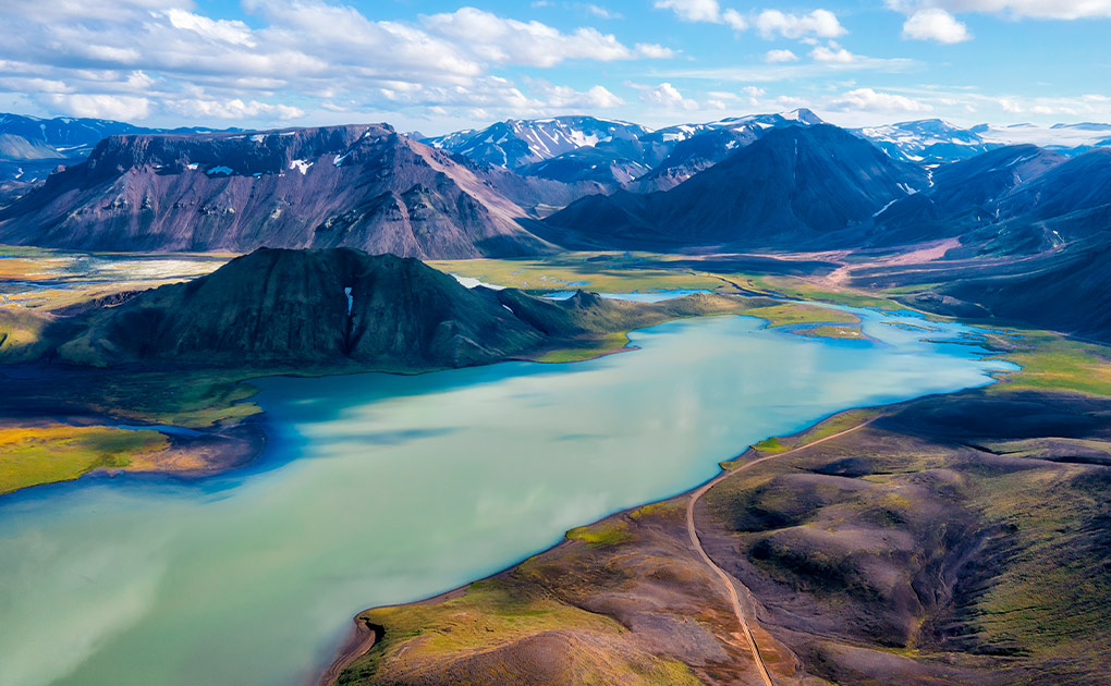 Iceland landscape in August.