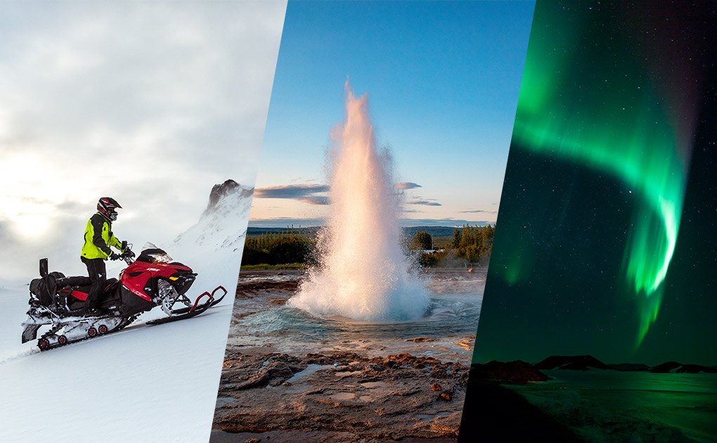 Golden Circle, Glacier Snowmobiling & Northern Lights
