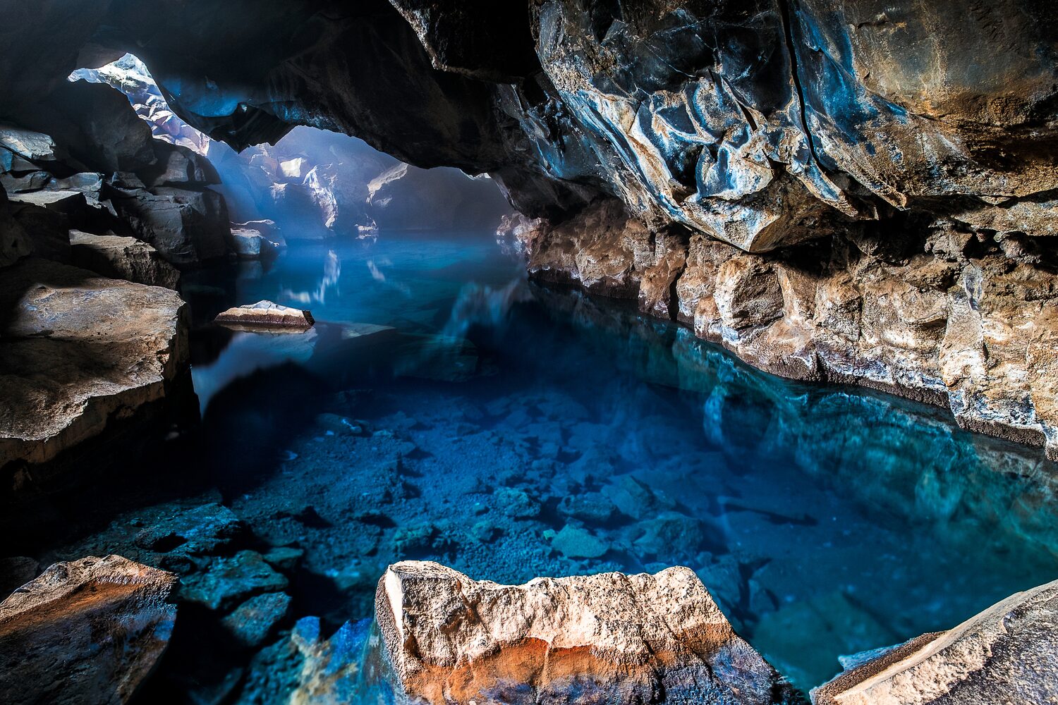 Grjotagja Cave Blue Waters