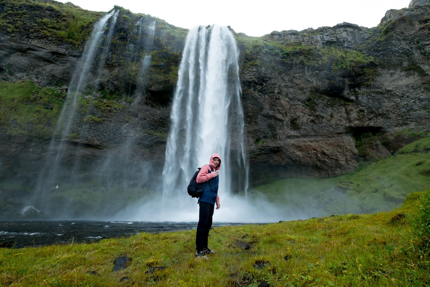 Male at Skogafoss