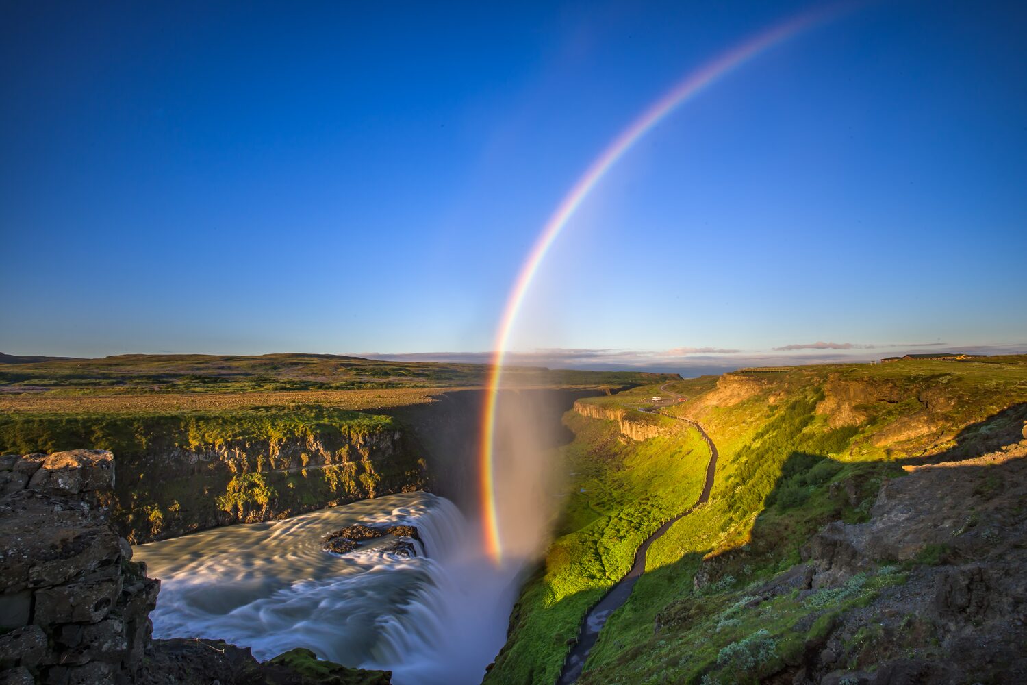 Gullfoss Waterfall Rainbow 