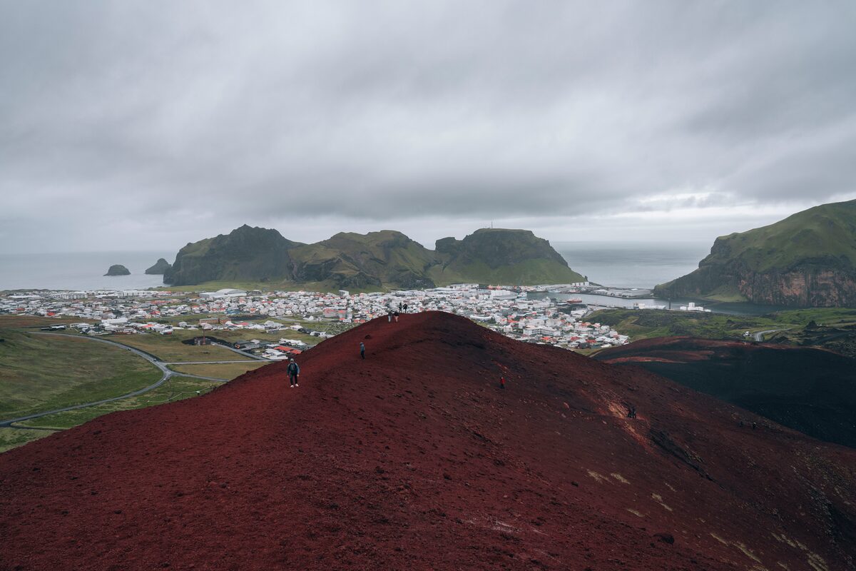 Panoramic view of Vestmannaeyjar island