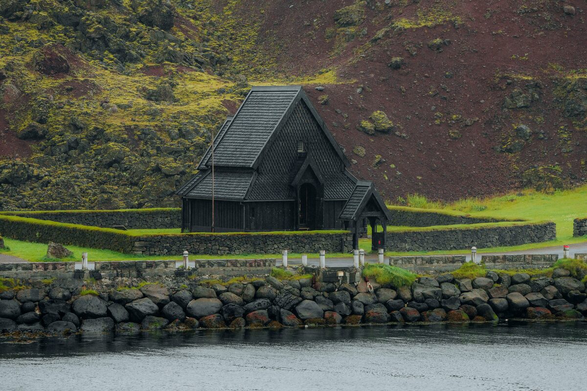 Vikings church in Vestmannaeyjar island