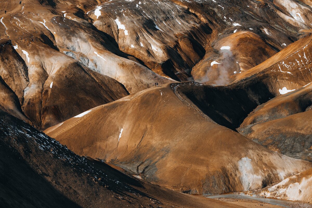 Huge mountain range in Icelands highlands