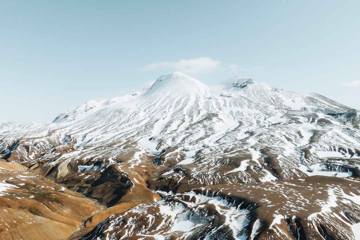 Snowy mountains at Kerlingarfjoll